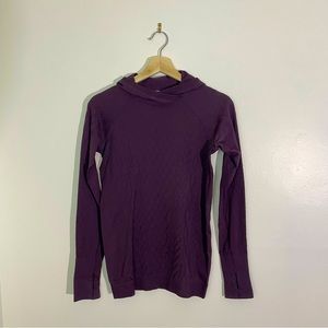 Lululemon | Purple Cable Knit Patterned Athletic Sweater